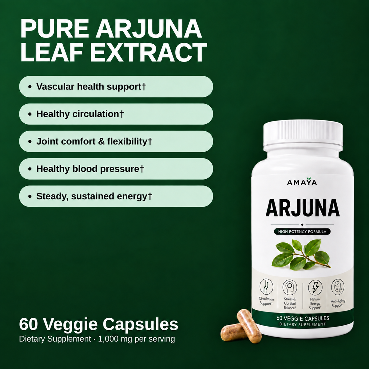 Amaya's Arjuna 100% Pure Leaf Extract
